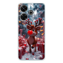 Яркий чехол для OPPO K13 Turbo с Зимними Оленятами – Олень среди подарков