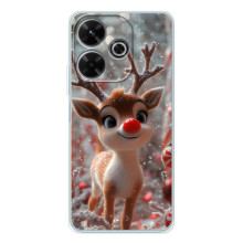 Яркий чехол для OPPO K13 Turbo с Зимними Оленятами
