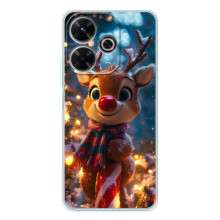 Яркий чехол для OPPO K13 Turbo с Зимними Оленятами – Олень в шарфе