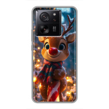 Яркий чехол для OPPO K13s с Зимними Оленятами – Олень в шарфе