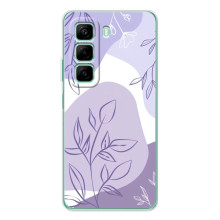 Силконовий чохол з принтом в квітах на OPPO K13x 5G – Фіолетовий дизайн