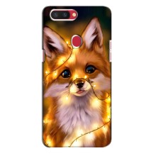 Чехлы с картинкой Лисички для Oppo R11s (VPrint) (Лисичка в гирляндах)