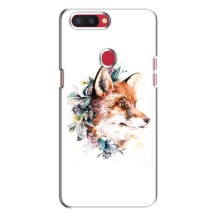 Чехлы с картинкой Лисички для Oppo R11s (VPrint) (Лисичка в цветочках)