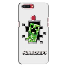 Чехол Майнкрафт на Oppo R11s (AlphaPrint) Minecraft (крипер Майнкрафт)