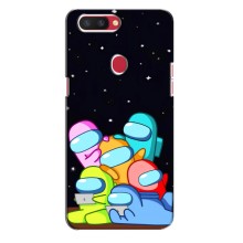 Чехол Амонг Ас для Oppo R11s (AlphaPrint) (Скины в космосе)