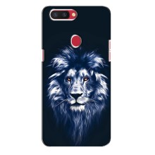 Чехол со Львом для Oppo R11s (VPrint) (Синий Лев)