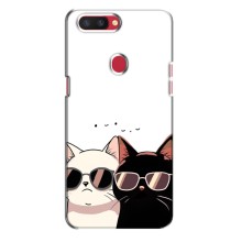 Чехол с рисунком кот на Oppo R11s (Коты в очках)