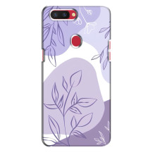Силиконовый чехол с принтом в цветах на Oppo R11s – Фиолетовый дизайн