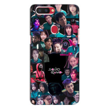 Чехол Гра в кальмара для Oppo R11s – Коллаж игры кальмара