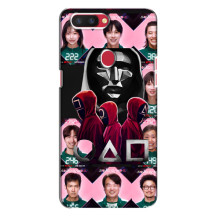 Чехол Гра в кальмара для Oppo R11s – Персонажи игры кальмара