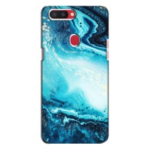 Мраморный чехол на Oppo R11s (VPrint) (Голубой мрамор)