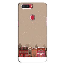 Новогодние, Праздничные Чехлы для Oppo R11s - 2024 год (Зимний город)