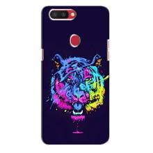 Силиконовый бампер с картинкой животных для Oppo R11s (Тигр-Арт)