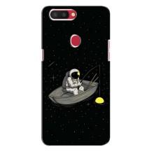 Силиконовый Чехол с принтом "Космонавты" на Oppo R11s – Космонавт на рыбалке