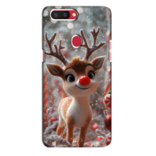 Яркий чехол для Oppo R11s с Зимними Оленятами