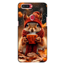 Печатный чехол «Зверята с кофе» для Oppo R11s – Белка с кофе