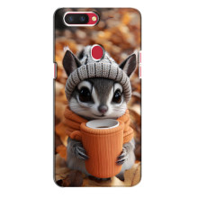 Печатный чехол «Зверята с кофе» для Oppo R11s