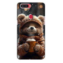 Печатный чехол «Зверята с кофе» для Oppo R11s – Мишка с кофе
