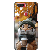 Печатный чехол «Зверята с кофе» для Oppo R11s – Тигр с кофе