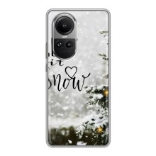 Новорічні, Святкові Чохли для Oppo Reno 10 Pro (CHINA) - 2024 год – Let it snow