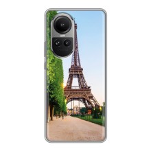 Чохол Ейфелева Вежа Oppo Reno 10 Pro - (AlphaPrint) (Дорога до Парижу)