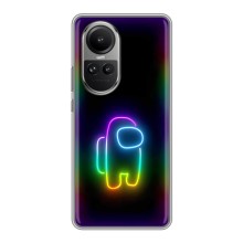 Чехол Амонг Ас для Oppo Reno 10 Pro (AlphaPrint) (Яркий скин)