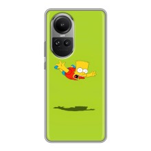 Чехол с Симпсонами для Oppo Reno 10 Pro (VPrint) (Барт Симпсон)