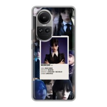 Чехлы Венсдей на Oppo Reno 10 Pro Уэнсдей (AlphaPrint) (коллаж Уэнздей)