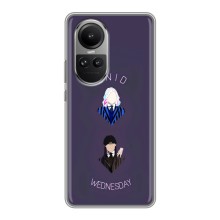 Чехлы Венсдей на Oppo Reno 10 Pro Уэнсдей (AlphaPrint) (Уэнздей и подруга)