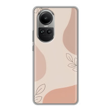 Чехол цветочный дизайн для Oppo Reno 10 Pro – Коричневый фон