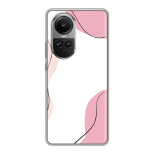 Чехол цветочный дизайн для Oppo Reno 10 Pro – Розовый фон