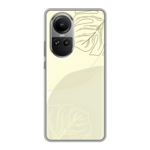 Чехол цветочный дизайн для Oppo Reno 10 Pro – Зелёный фон