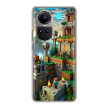 Чохол з картинками Майнкрафт для OPPO Reno 10 Про – Місто Майнкрафт
