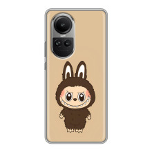 Чохол з Лабубу на Oppo Reno 10 Pro (Коричневий Лабубу)