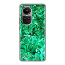 Мраморный чехол на Oppo Reno 10 Pro (VPrint) (Салатный Мрамор)