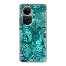 Мраморный чехол на Oppo Reno 10 Pro (VPrint) (Зеленый мрамор)