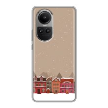 Новорічні, Святкові Чохли для Oppo Reno 10 Pro - 2024 год (Зимове місто)