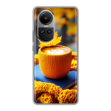 Чохол з унікальним дизайном 'Осінь з кавою' для Oppo Reno 10 Pro – Кава з жовтим