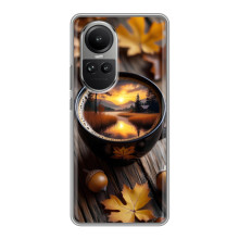 Чохол з унікальним дизайном 'Осінь з кавою' для Oppo Reno 10 Pro – Темна кава