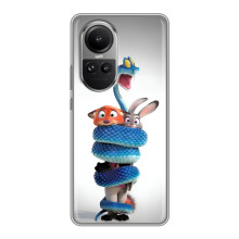 Силіконовий чохол з принтом Зоотрополіс для Oppo Reno 10 Pro – Змія Зоо