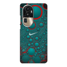 Силиконовый Чехол на Oppo Reno 10 Pro с картинкой Nike (Найк зеленый)