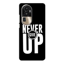 Силиконовый Чехол на Oppo Reno 10 Pro с картинкой Nike (Never Give UP)