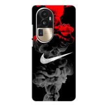 Силиконовый Чехол на Oppo Reno 10 Pro с картинкой Nike (Nike дым)