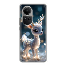Яскравий чохол для Oppo Reno 10 Pro з Зимові Оленята