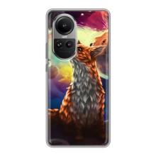Чохли з картинкою Лисичка для Oppo Reno 10 (VPrint) (Лисичка в космосі)