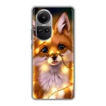 Чохли з картинкою Лисичка для Oppo Reno 10 (VPrint) (Лисичка в гірляндах)