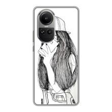 Чохол з друком для Oppo Reno 10 - (Мода) (AlphaPrint) (Фото дівчини)
