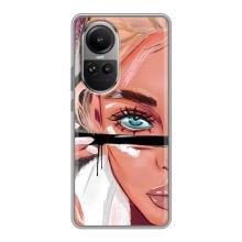 Чохол з друком для Oppo Reno 10 - (Мода) (AlphaPrint) (Макіяж)