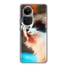 Чохол на ОППÓ Рéно 10 з Котиками (VPrint) (Котик з метеликом)