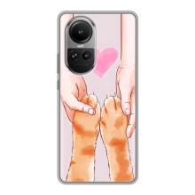 Чохол на ОППÓ Рéно 10 з Котиками (VPrint) (Любовь до котиків)